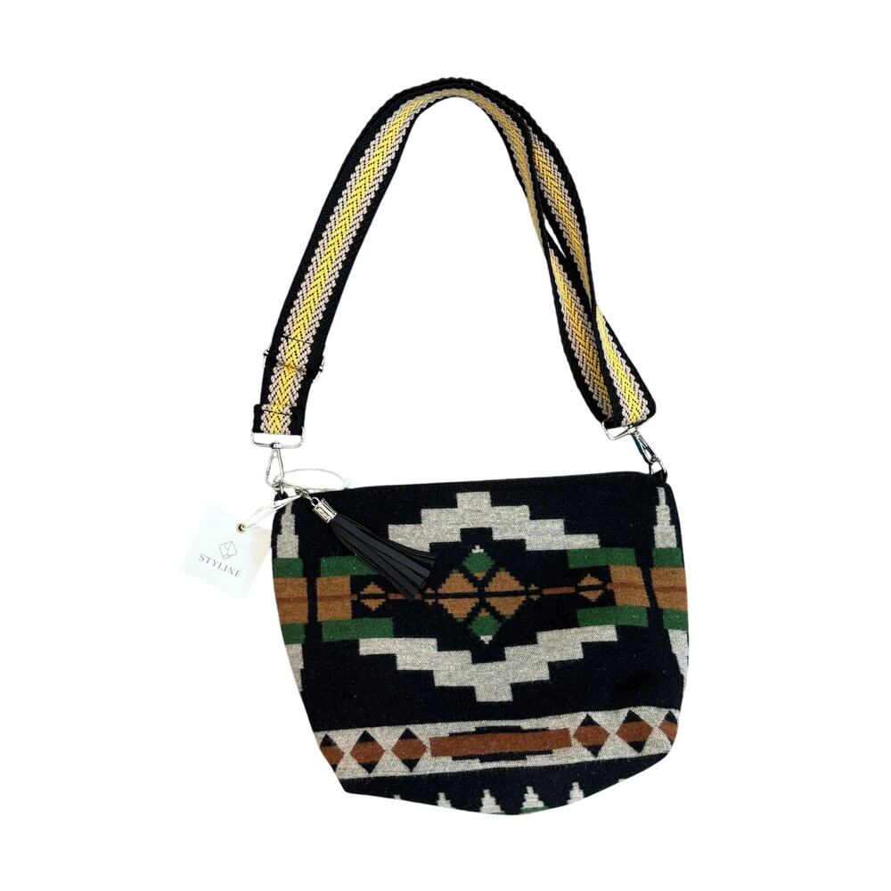 NWT Skyline Crossbody Bag Aztec Tribal Indie Revival Felt Material